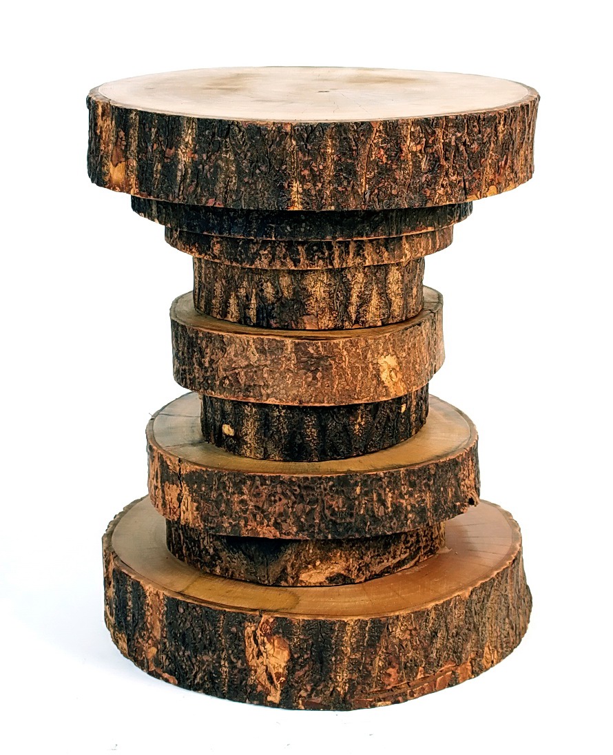 wood grain bark home decor bowl carved anczelowitz stool tableware Vase vessel Tree  design Mango