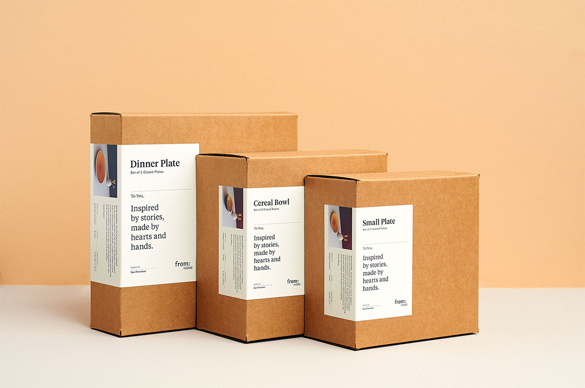 crafted home goods homeware identity minimal packaging design Sustainable