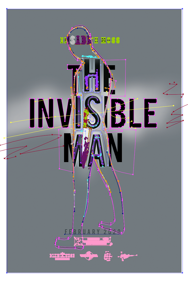 invisible Invisible Man mexifunk movie poster vector vector art