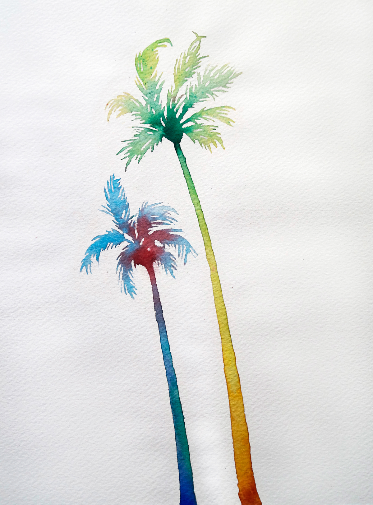 Wtercolor Palms
