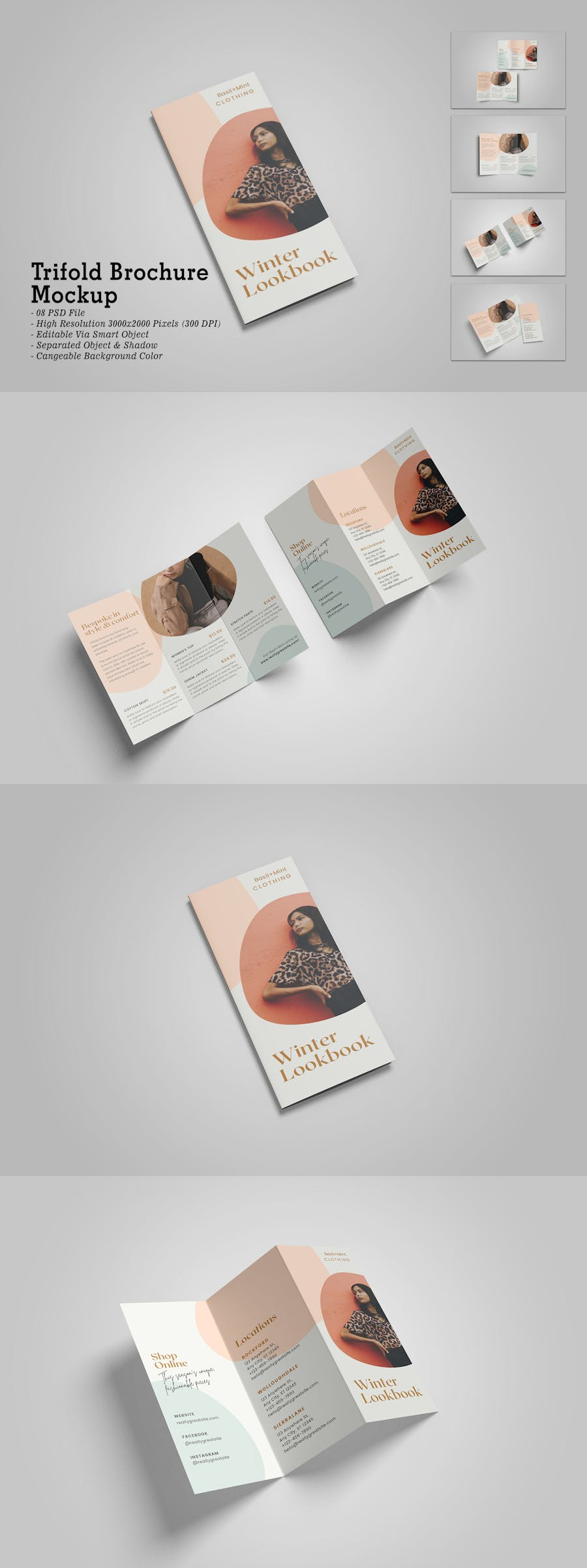 trifold brochure mockup brochure design template mock-up Mockup mockups psd branding 