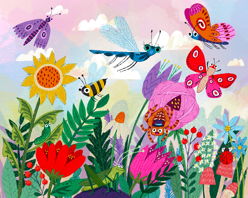 Bright Colourful Illustration by Marusha Belle