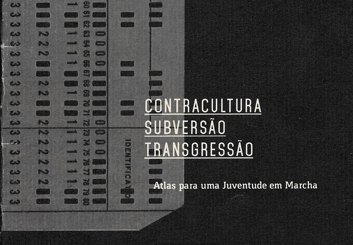 Counterculture sixties FBAUL Portugal b&w print brochure altas book school student magazine