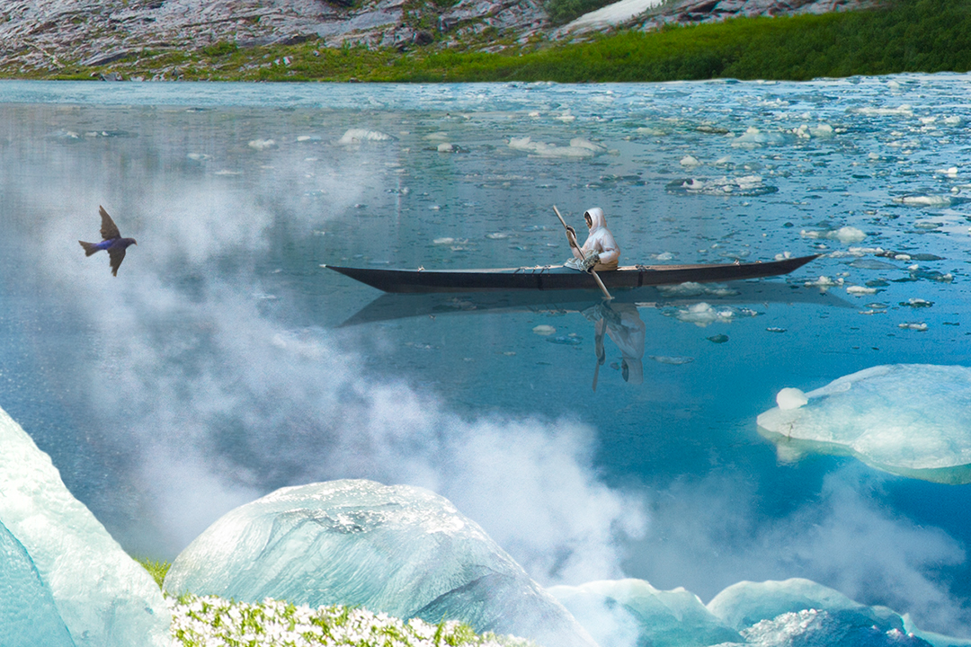 desktopography Arctic climate change global warming environmentalism Caribou glaciers photoshop photomanipulation Nature