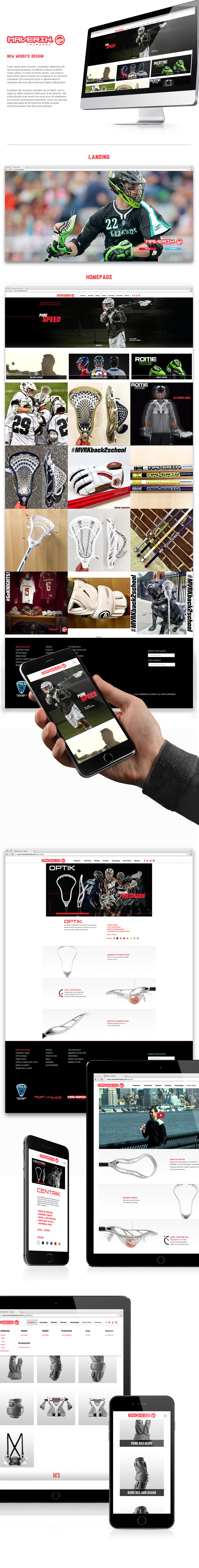 Web Website design graphic digital maverik lacrosse sports athletic