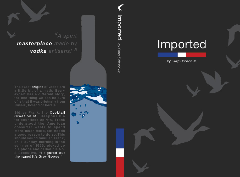 grey goose Vodka Layout book print layout French Digital Page print
