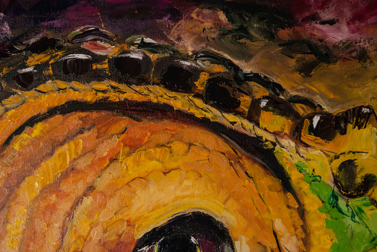 paint oil canvas chameleon design eye ojo camaleon reptil escama rainbow color colours pop