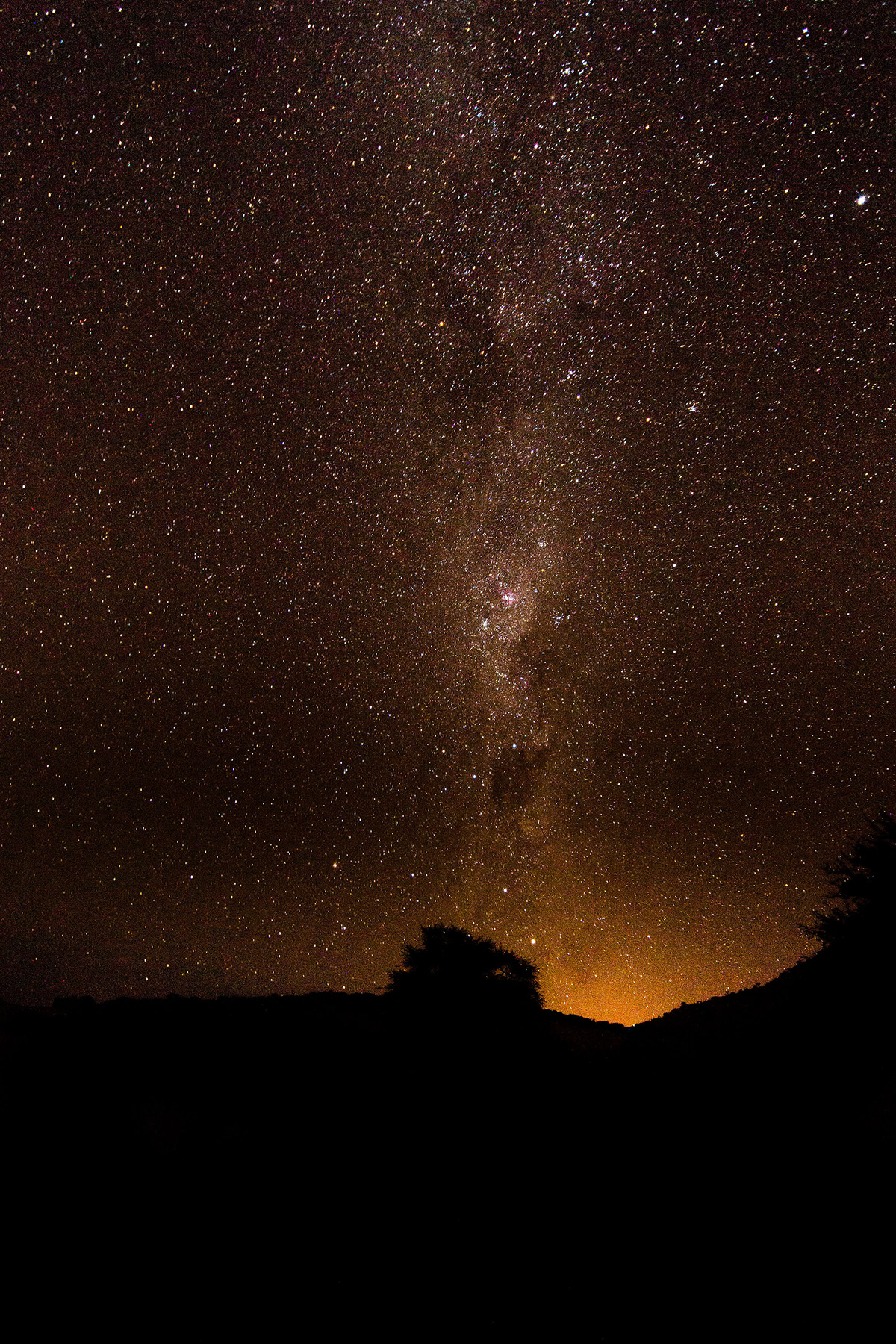stars star horizon night night sky Namibia milky way Landscape
