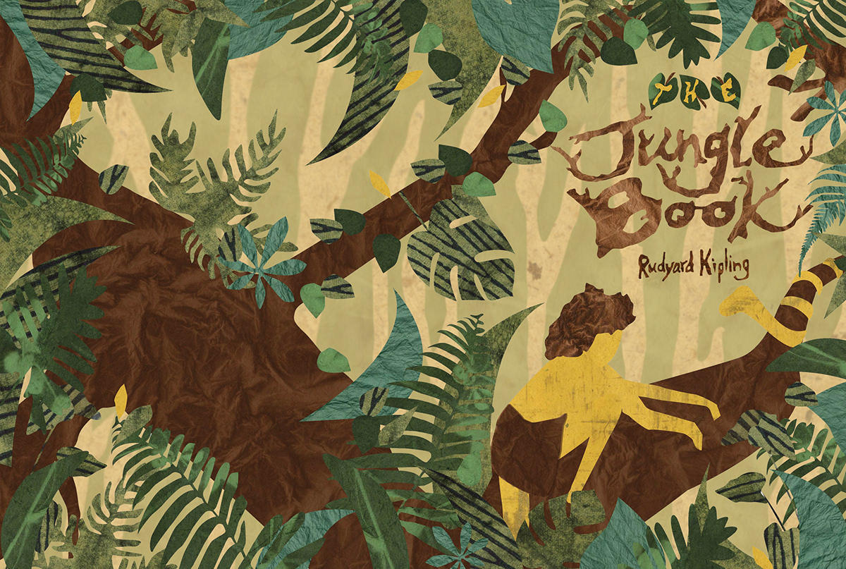 maeven maevenorton The Jungle Book book book cover book design package design  childrens books Pratt Institute Mogli jungle