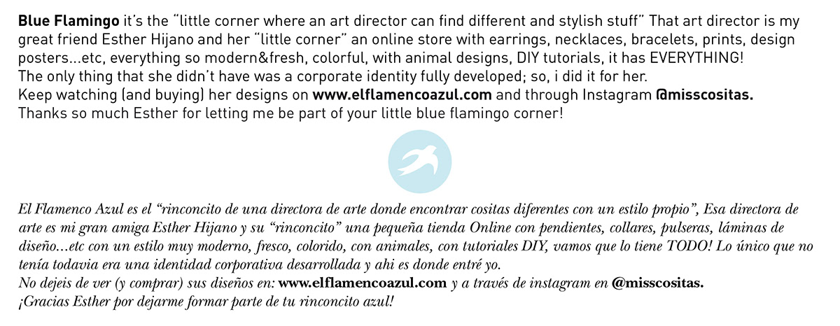 AZUL blue Flamenco flamingo Corporate Design online store