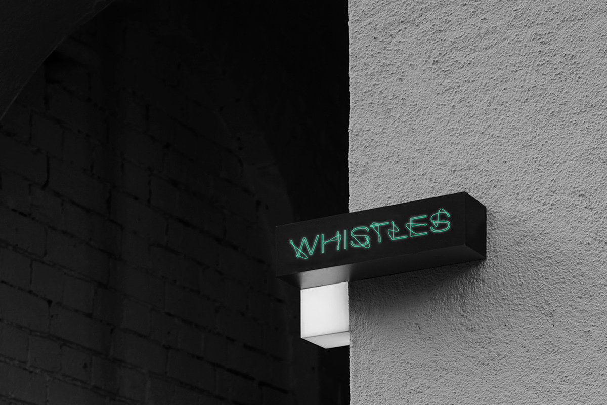 Fashion  branding  workmark minimal contemporary Whistles british Packaging Mockup