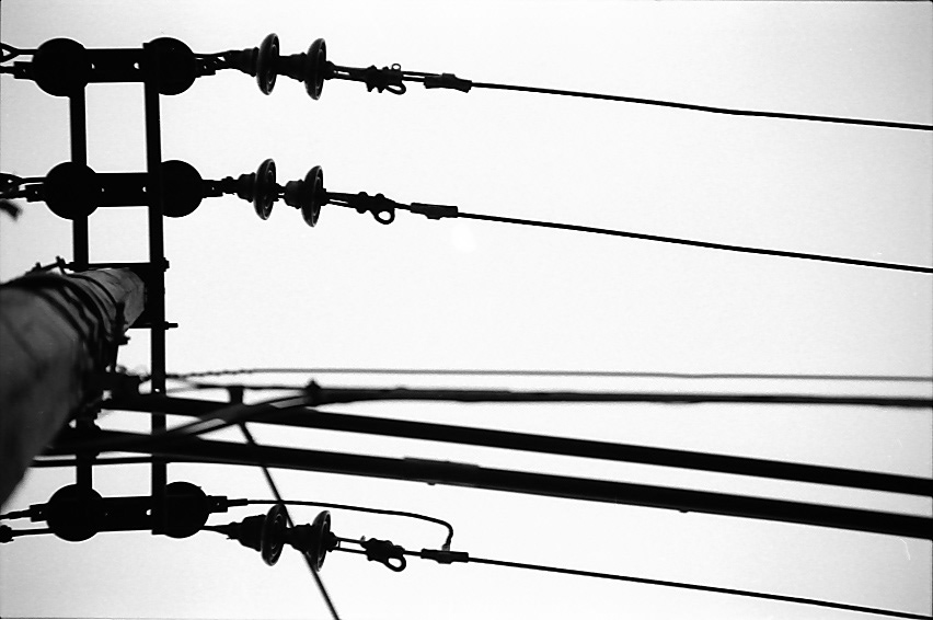 photograph  city Wires SKY black and white lines Urban