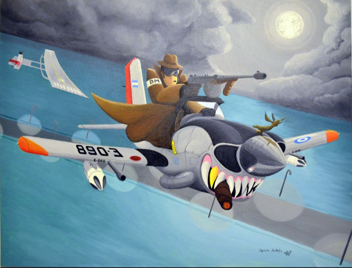 Aircraft oil painting   skyhawk