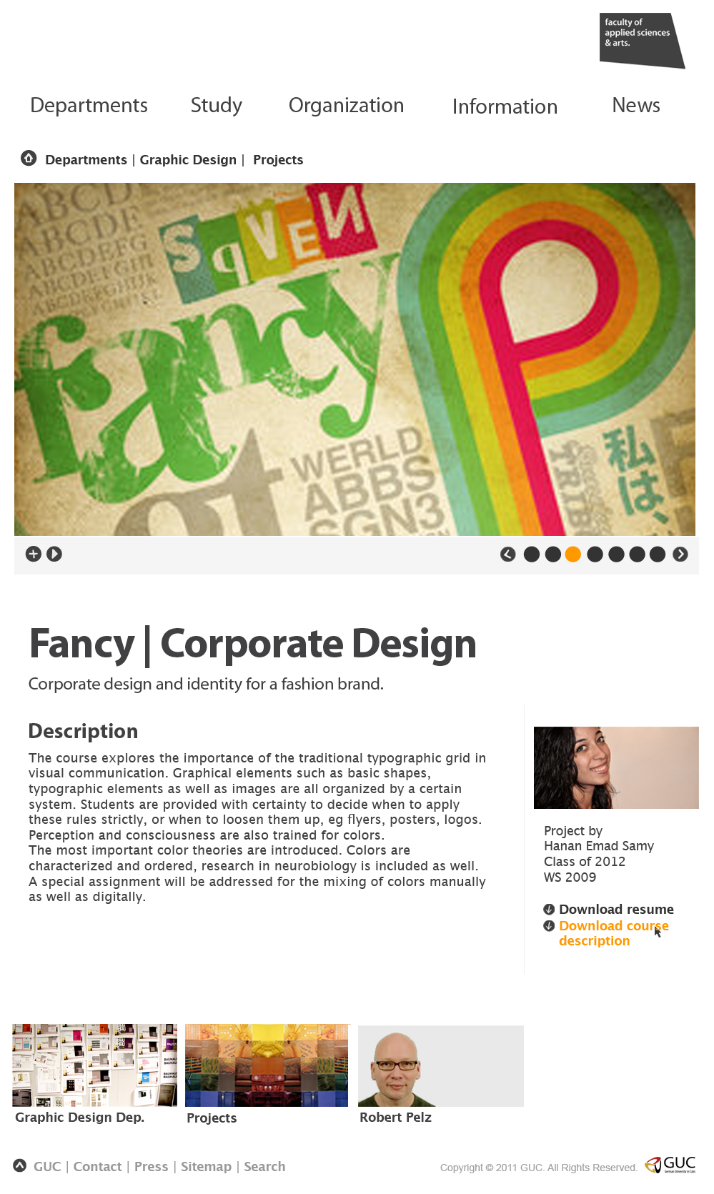 Faculty website design students Webdesign