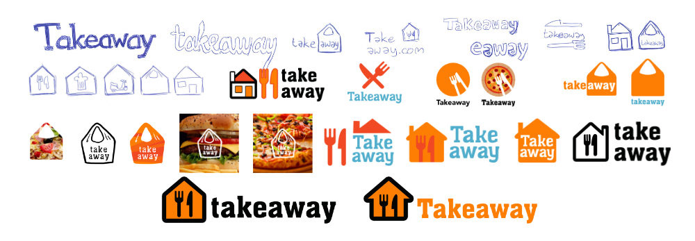branding  cutlery Food  food delivery home identity logo orange takeaway Thuisbezorgd