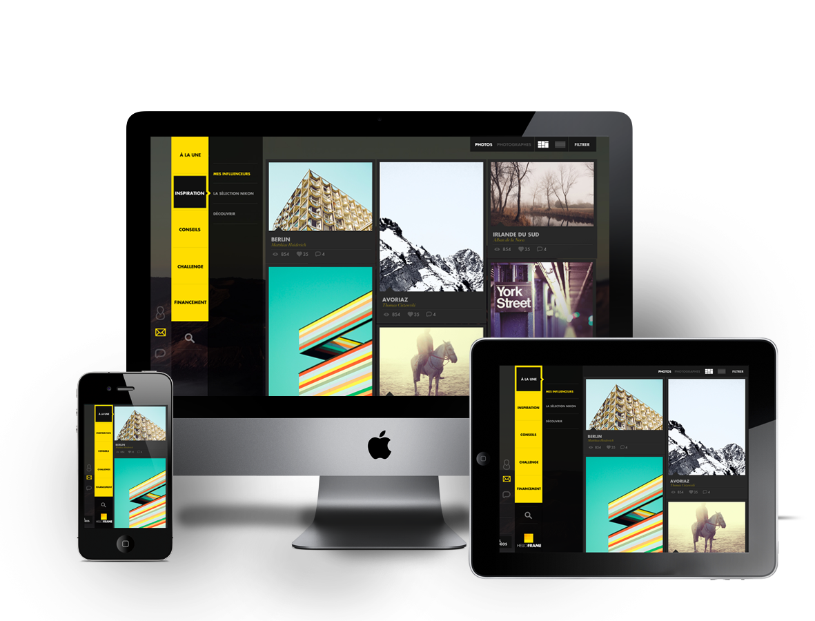 photo social media flickr Responsive Design html5