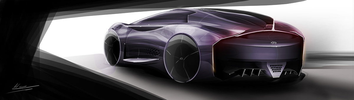 infiniti car supercar hypercar concept Hydrogen Major project sketching Sportscar car design transport design Render design