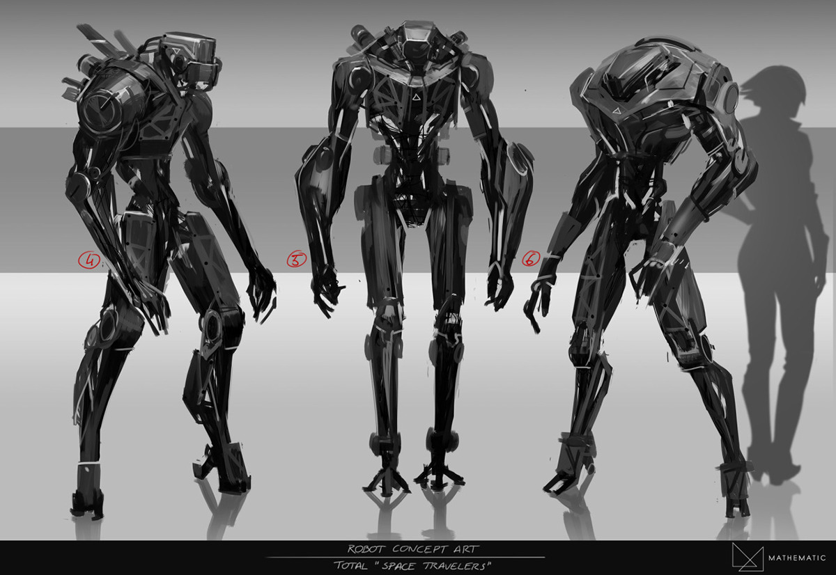 concept art robot Advertising  visual design