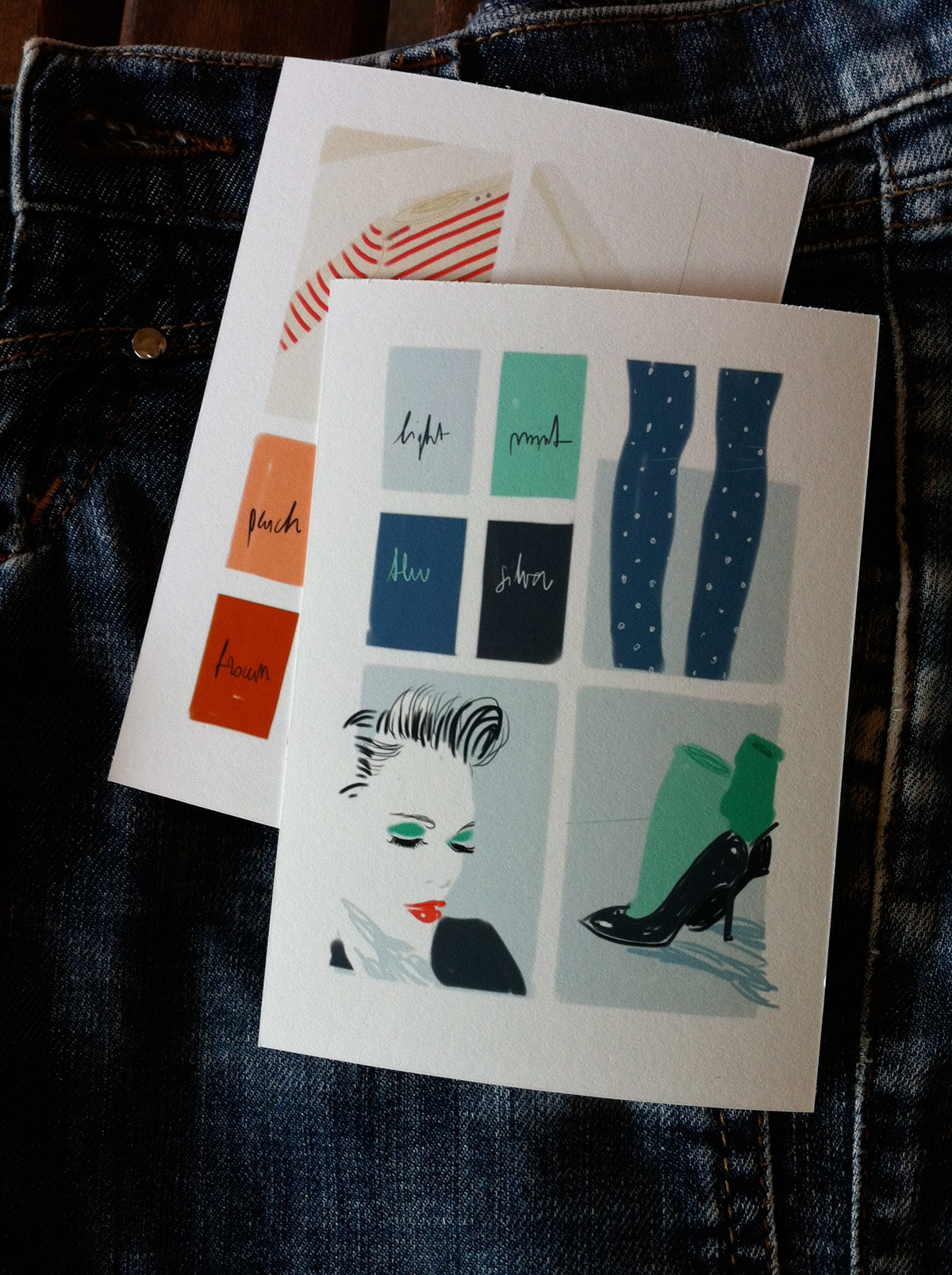 fashion illustration postcards Giclee Prints shop