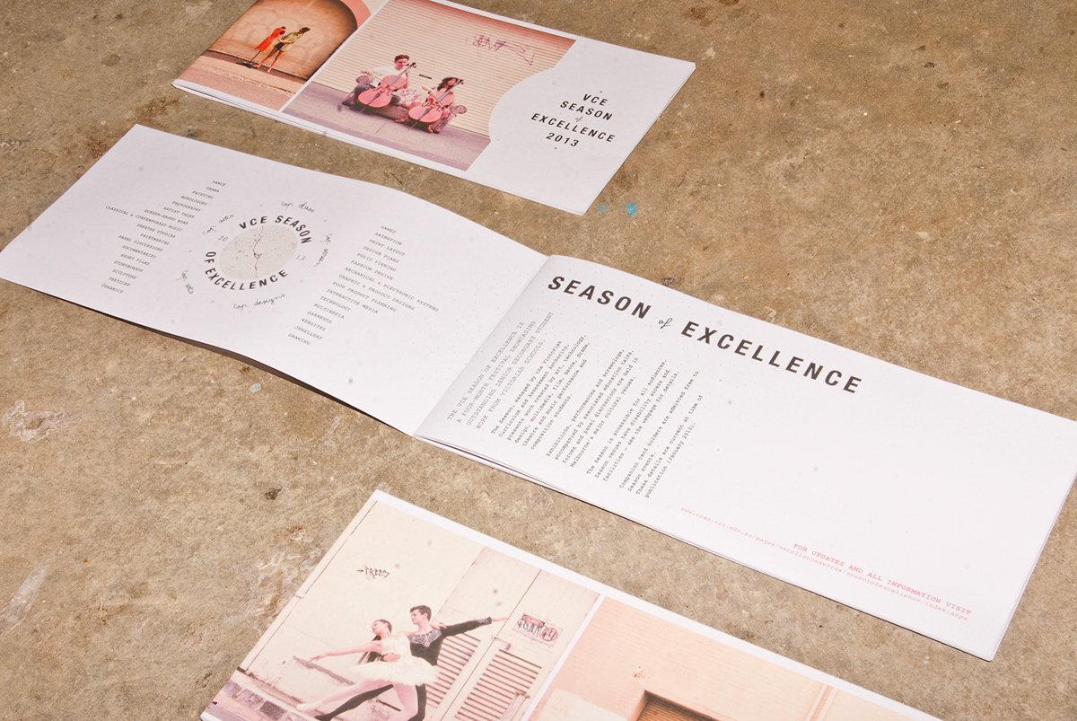 ballerina Season of Excellence Urban Melbourne Catalogue Booklet Invitation programe DANCE   pink model