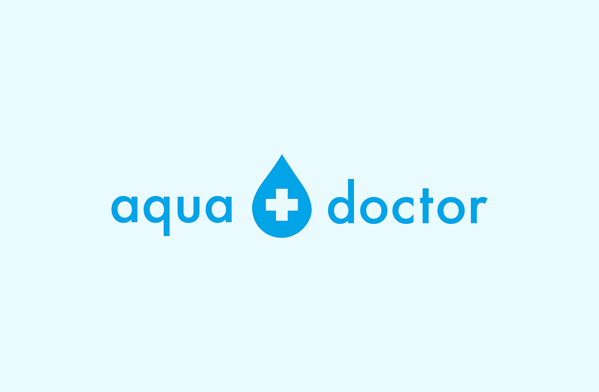 Aqua Doctor  identity logo pattern