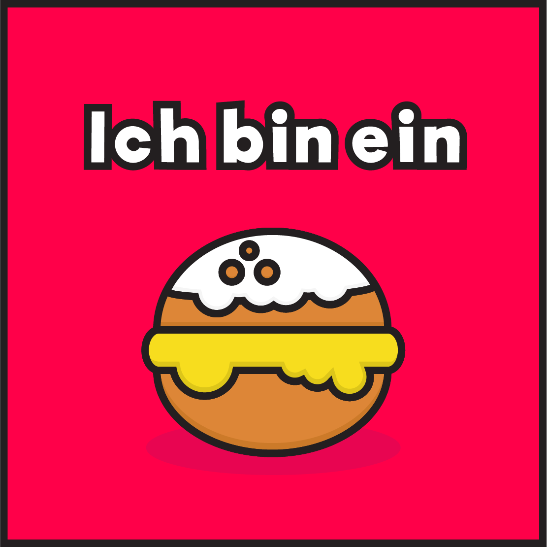 cartoon Berliner quote design ILLUSTRATION  germany Food 