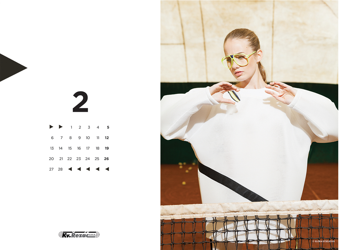 calendar graphic design  Photography  sport Layout
