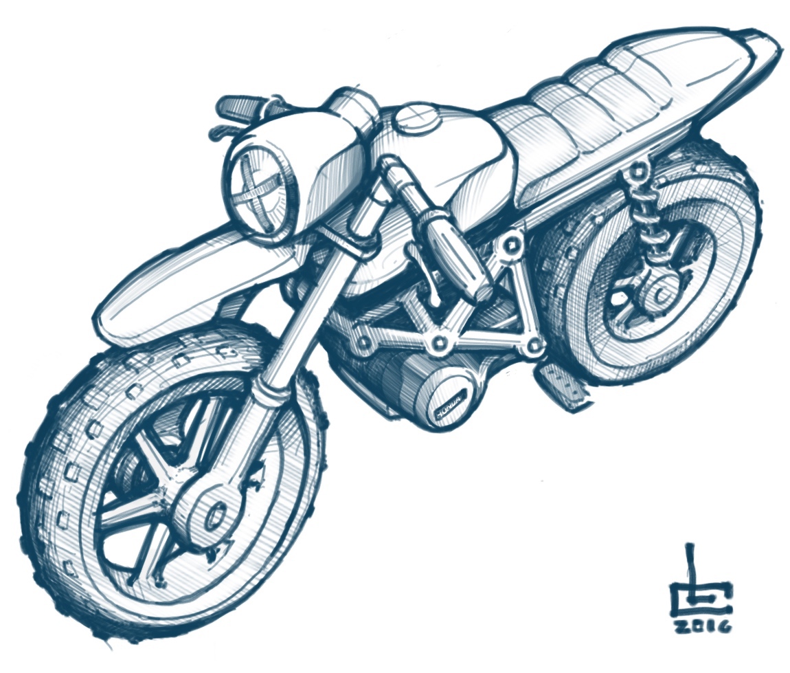 enduro motorcycle concept Bike cafe racer iPad apple timelapse