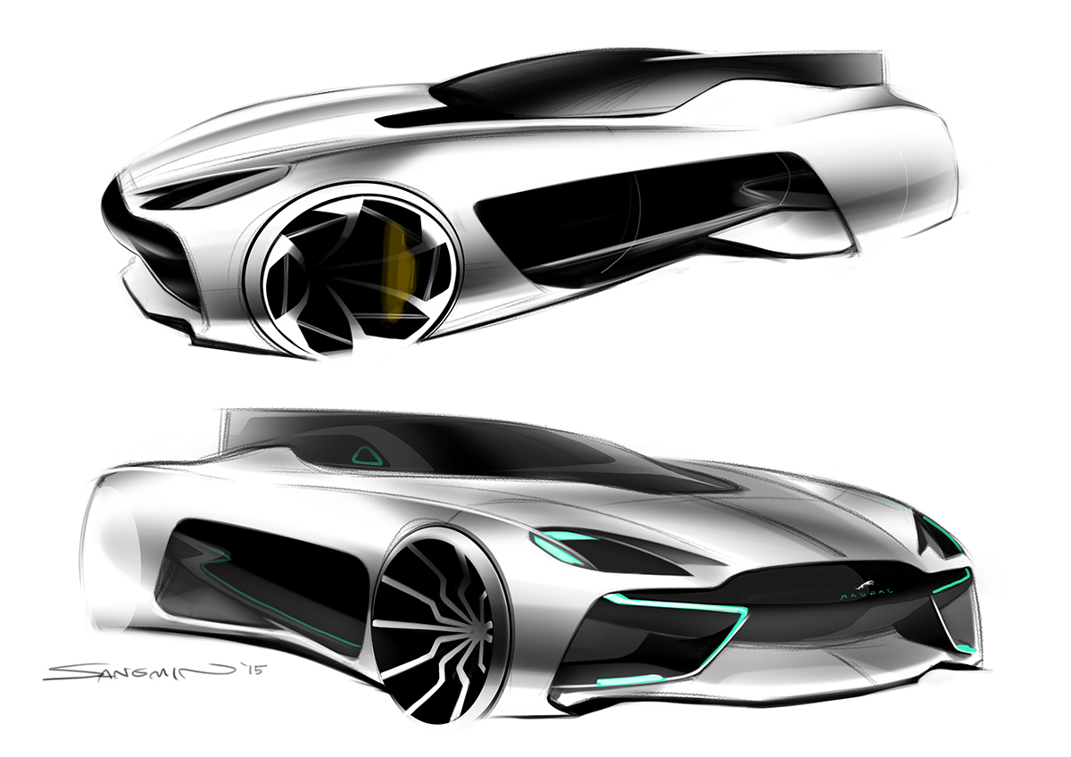 jaguar car sketch Vehicle sports car RCA