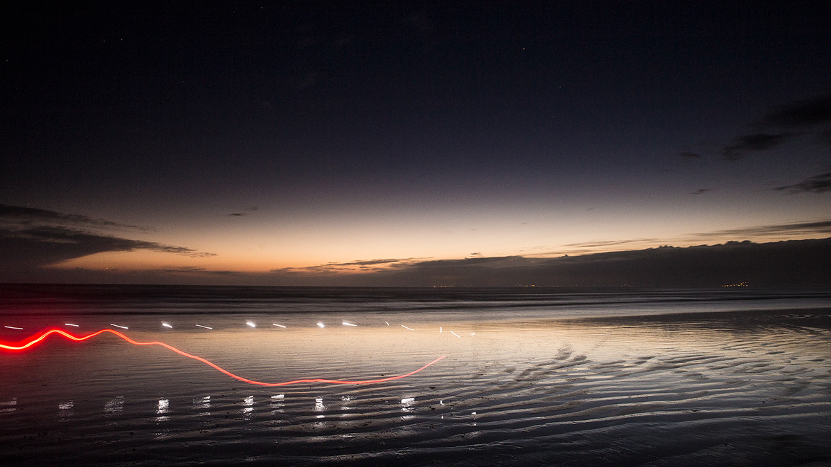 light painting lights SUREAL sunset beach stars reflection daniel alford  Landscape alf photography  cefn sidan wales inspiration exploration dreams