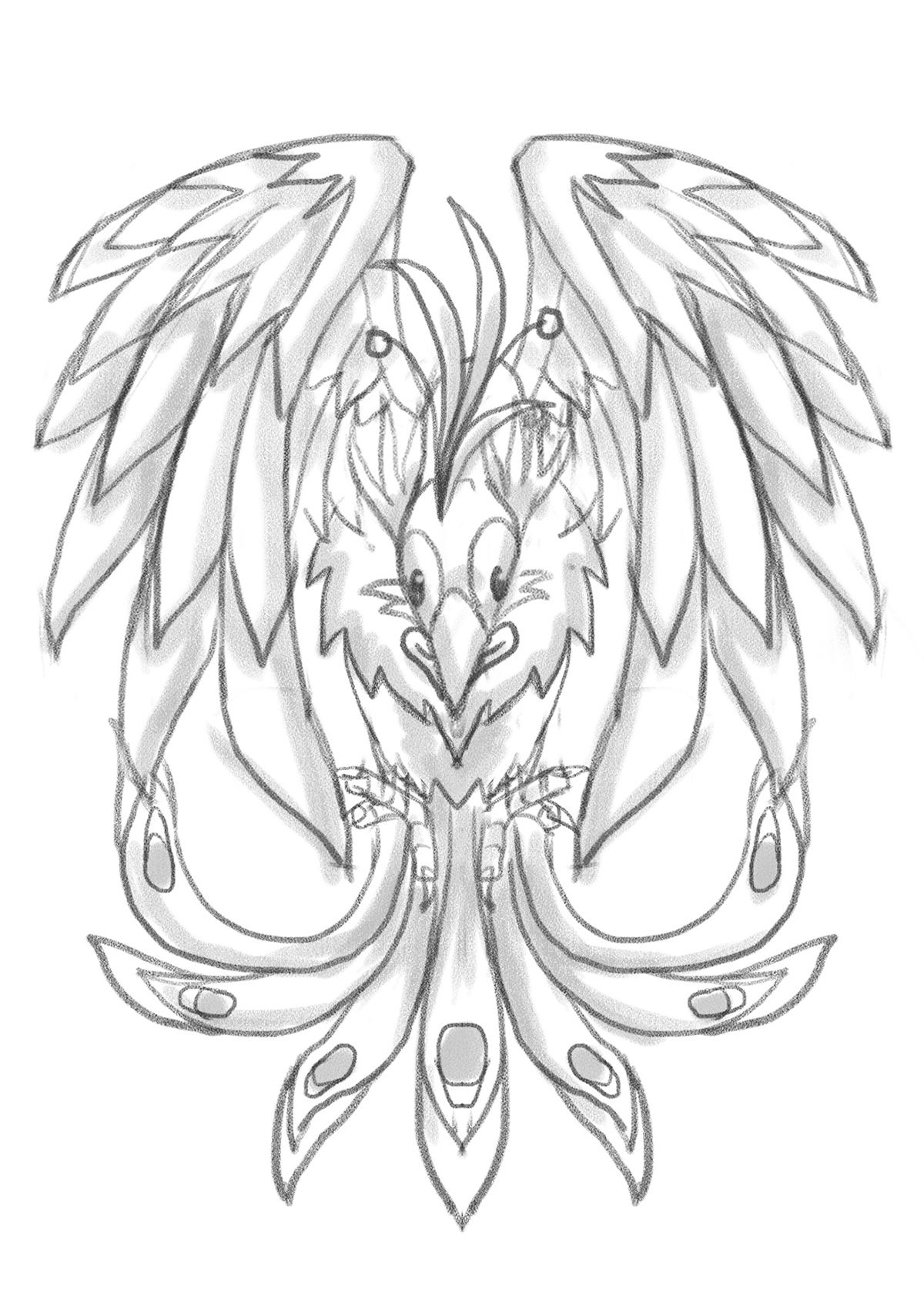 vector commission tee T-Shirt Design dragon chinese Phoenix greek mythology bird