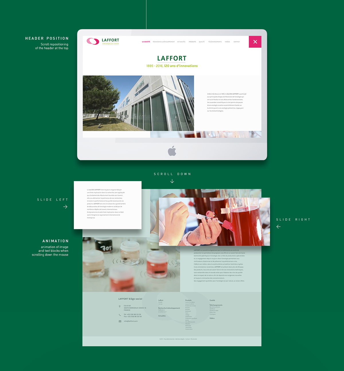 design d'interaction design graphique direction artistique site internet ux/uidesign vin Webdesign