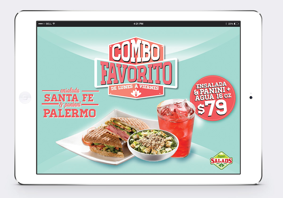 Combo favorito Value Meal summer campaign verano combo Food  franchise design super salads