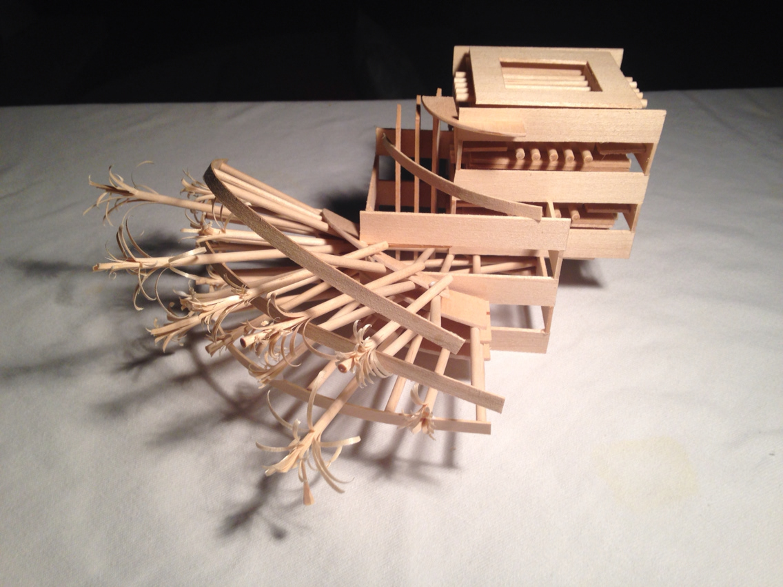 basswood model structure Structural Transition design art