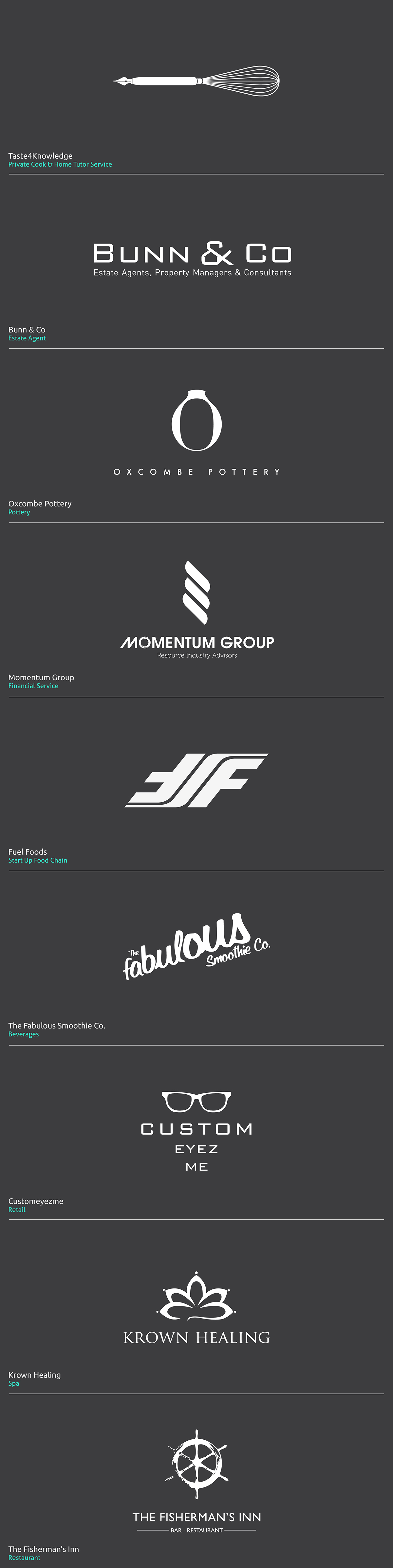 logo Logotype brand showreel logos branded estate agent Food  financial logotypes services agency smoothie stationary green