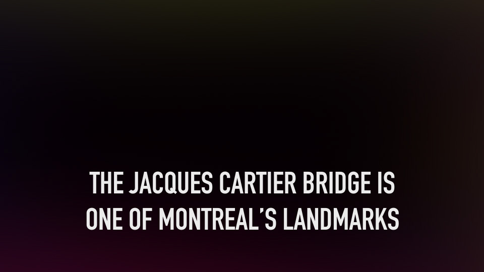 Adobe Portfolio video jacques cartier bridge Montreal vintage