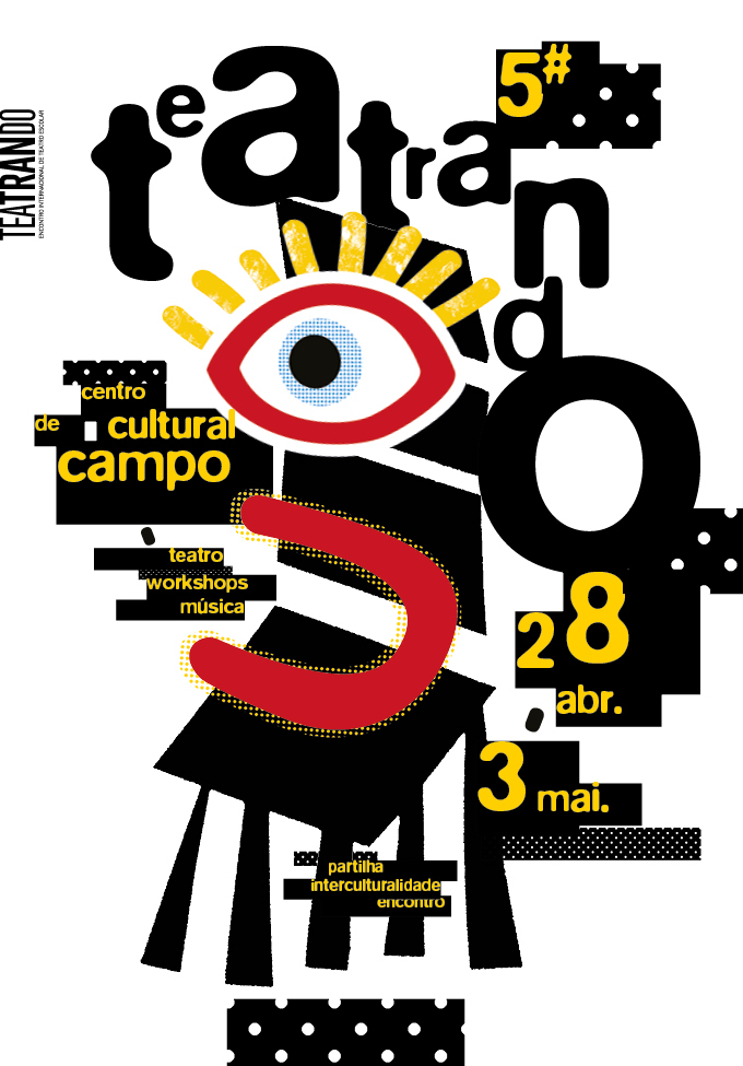 atelierdalves poster Theatre red yellow black chair Character porto Portugal teatrando