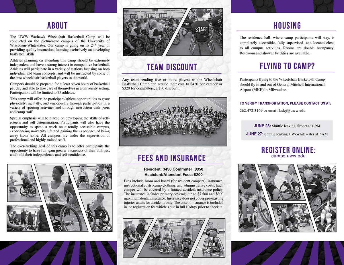 Boys Basketball brochure design