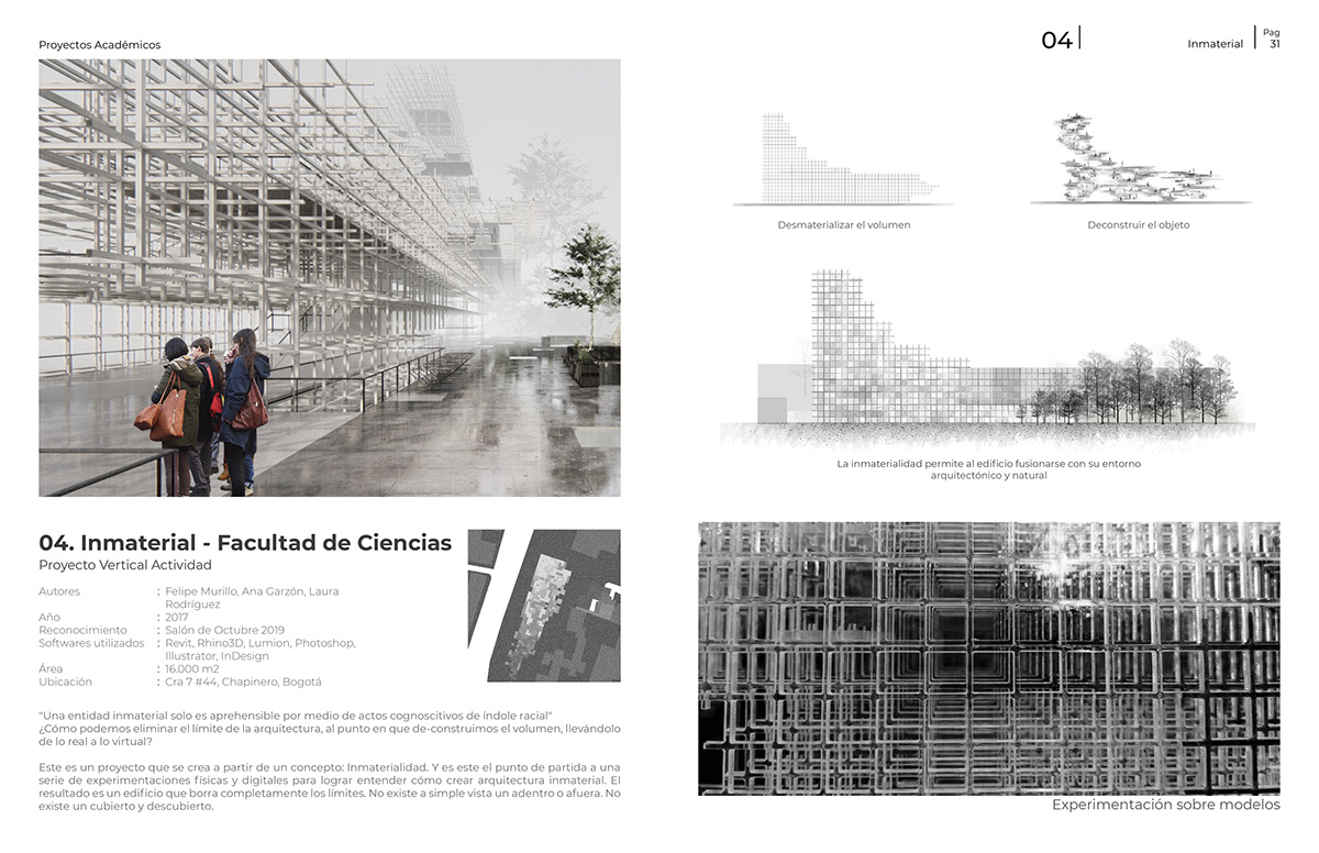 architecture arquitectura diagramación portafolio portfolio representation Mockup Portada
