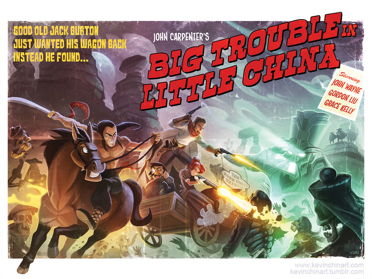 BigTroubleInLittleChina John Carpenter Big Trouble jack burton Kurt Russell 80s Retro poster print movie poster art artwork