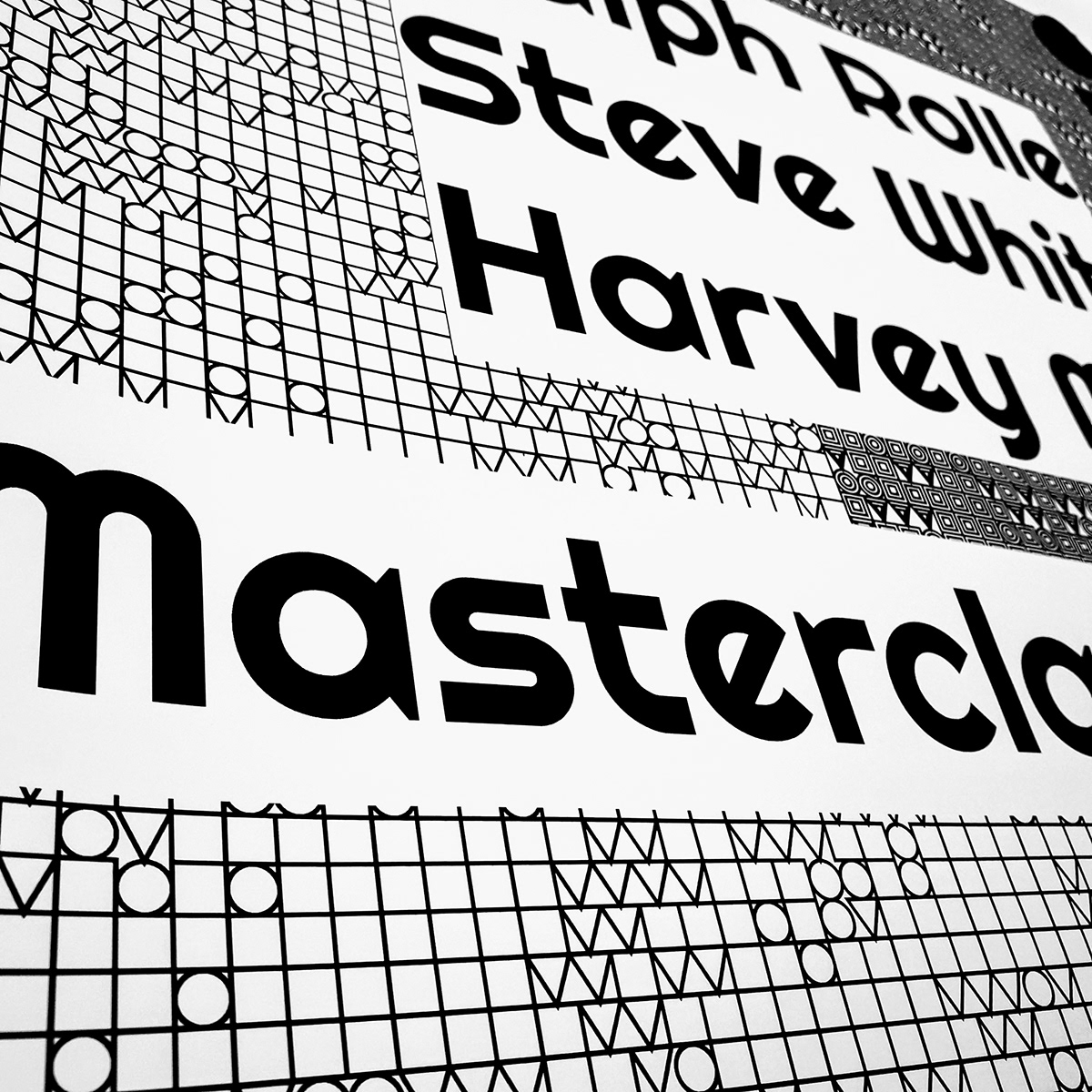 masterclass drum pattern processing Coimbra bimm London music poster black and white