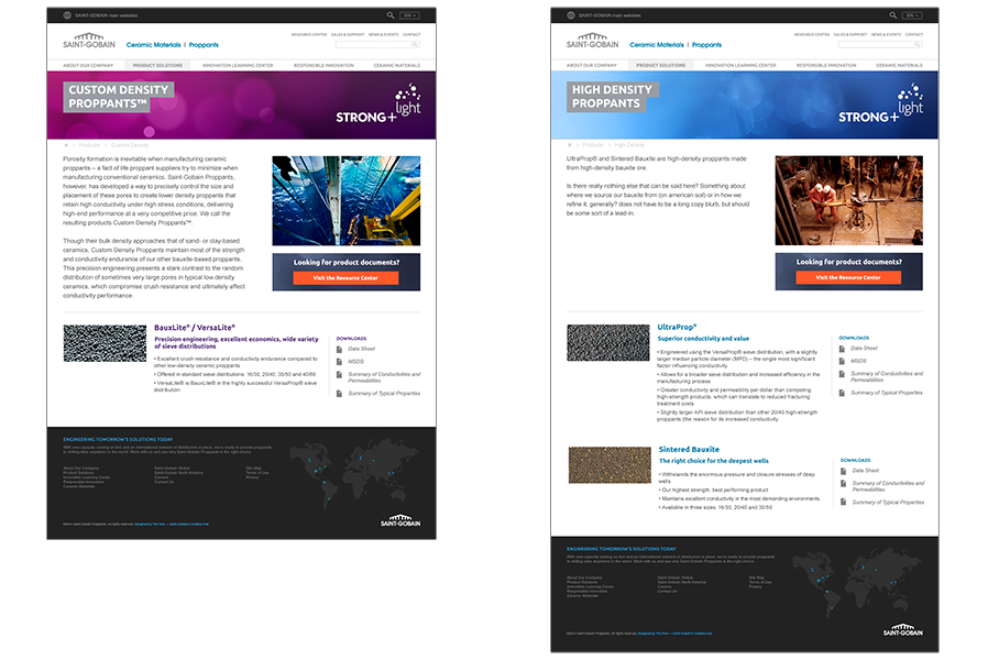 Adobe Portfolio Website mobile-friendly Responsive user interface b2b corporate proppants redesign digital
