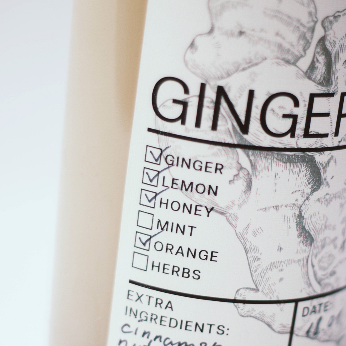 Label Packaging beer ginger cider drink bottle vintage manufacture homemade