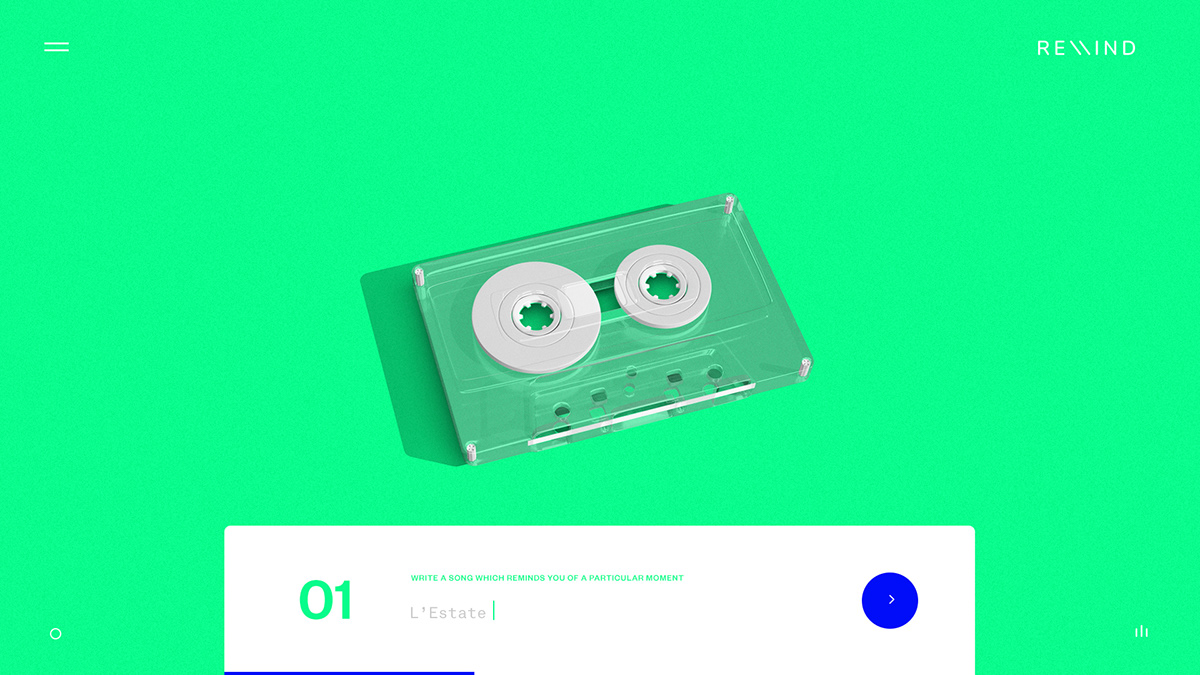 music Remind audio cassette spotify art direction  UI/UX Interaction design 