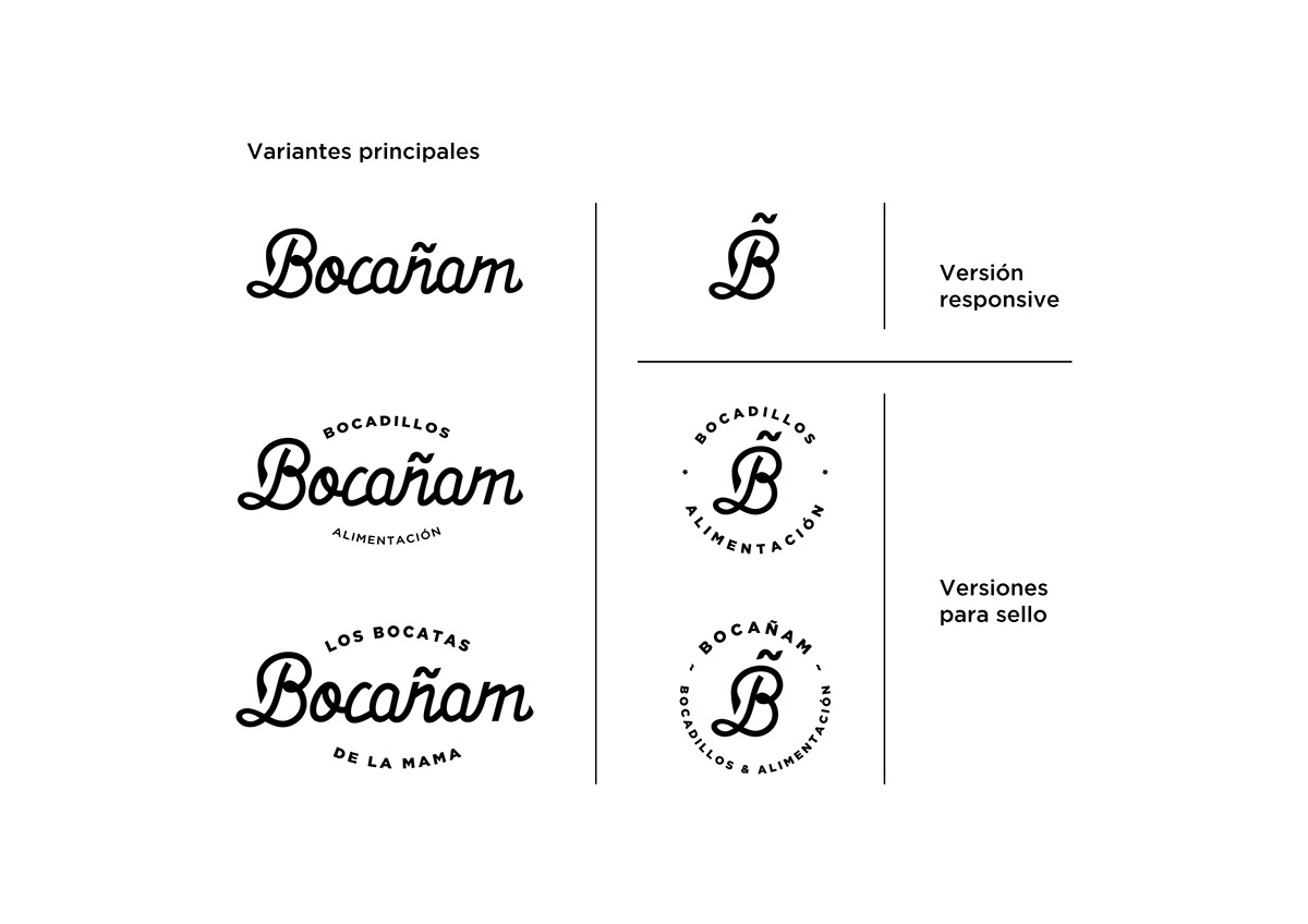 identity design lettering handmade Kraft Bocañam sandwich vintage