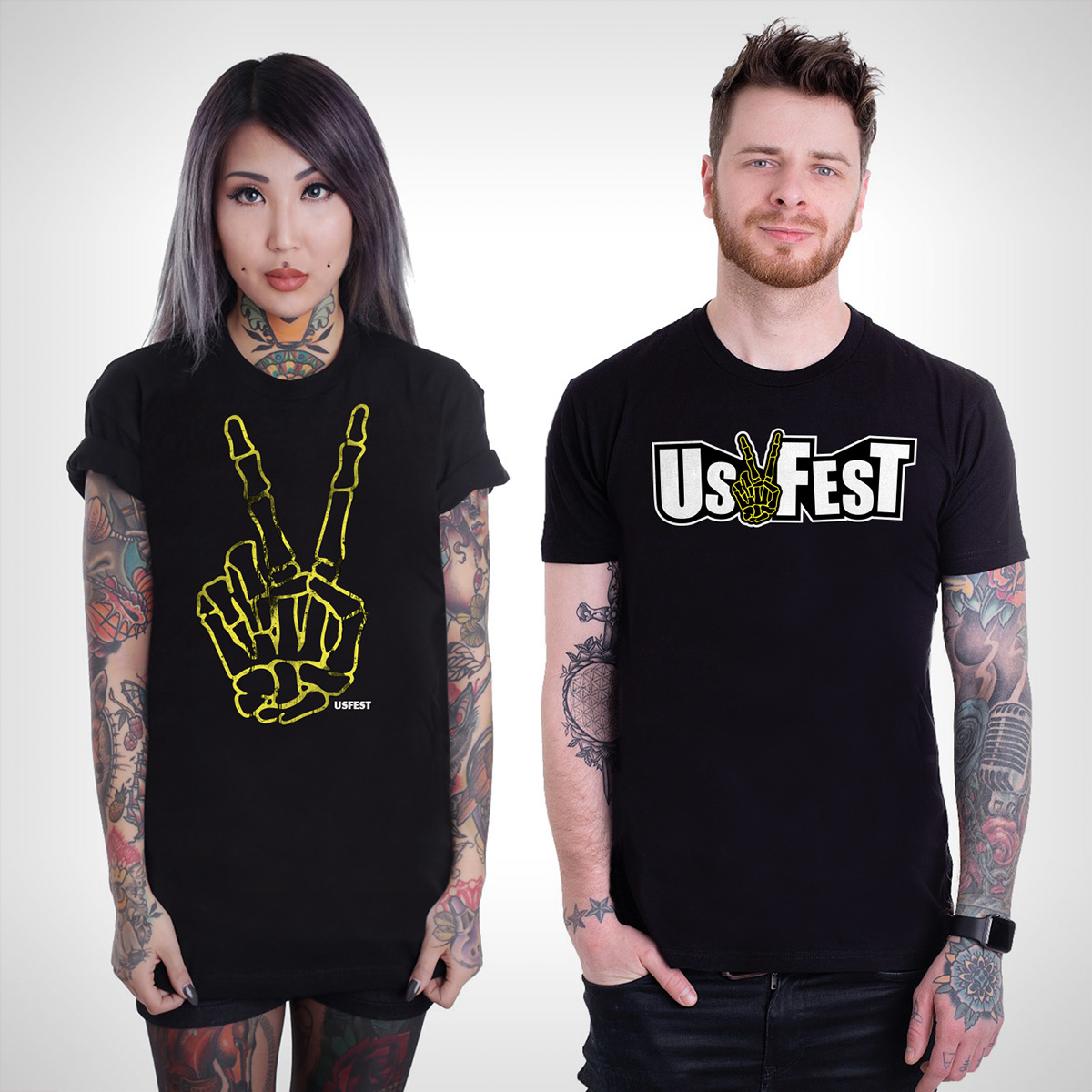 UsFest punk gig poster alternative music music Character design  neon sydney equality rock music
