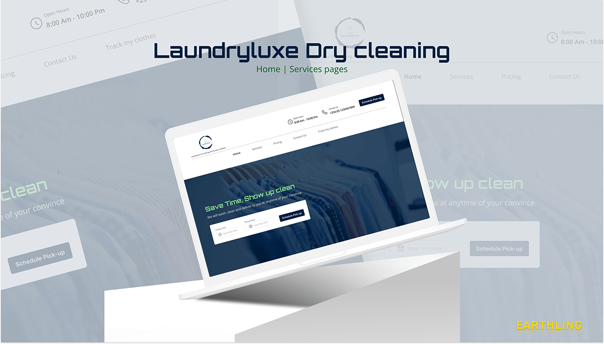 landing page Website UI/UX ui design user interface dry cleaning services laundy