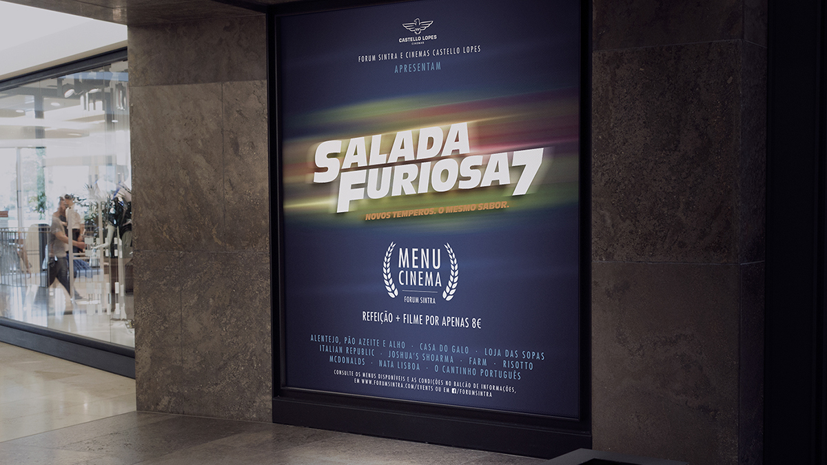 Adobe Portfolio Cinema menu Food  mall Shopping value meal Promotion sintra Portugal