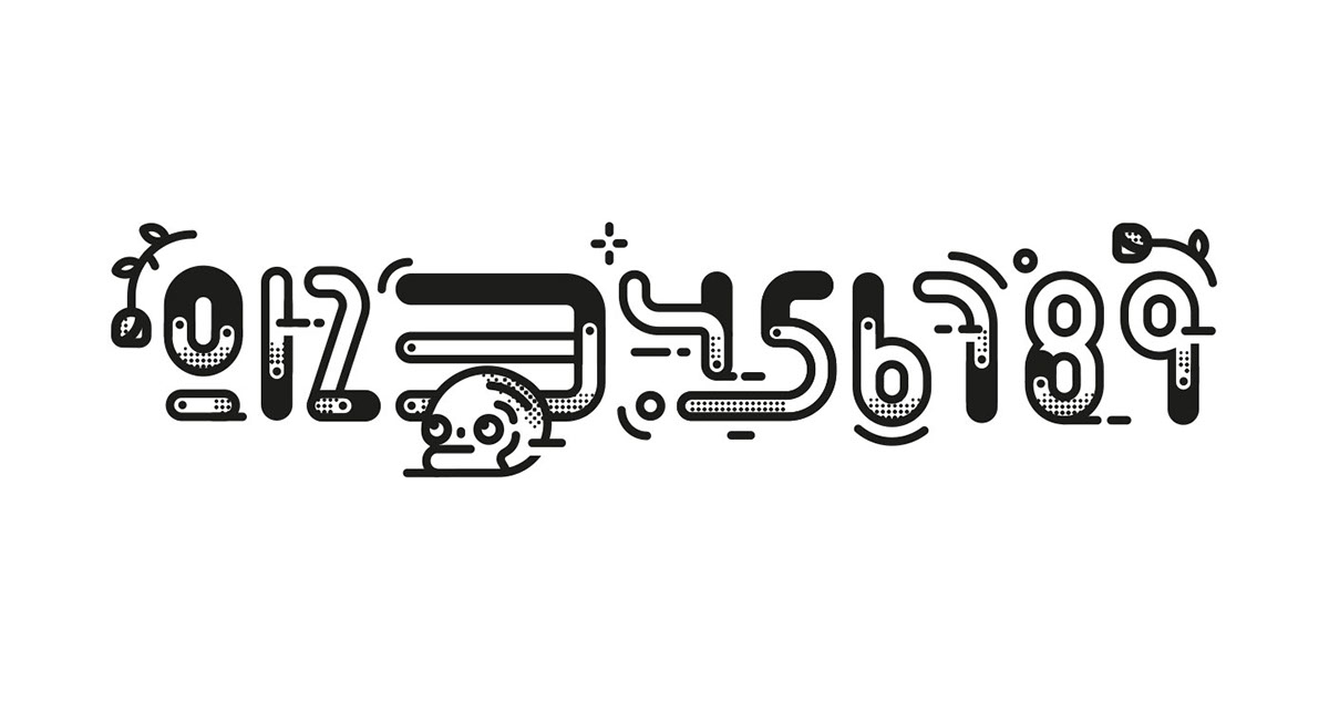 numerografia number typography   animation  flow skull ILLUSTRATION  yorokobu design graphic