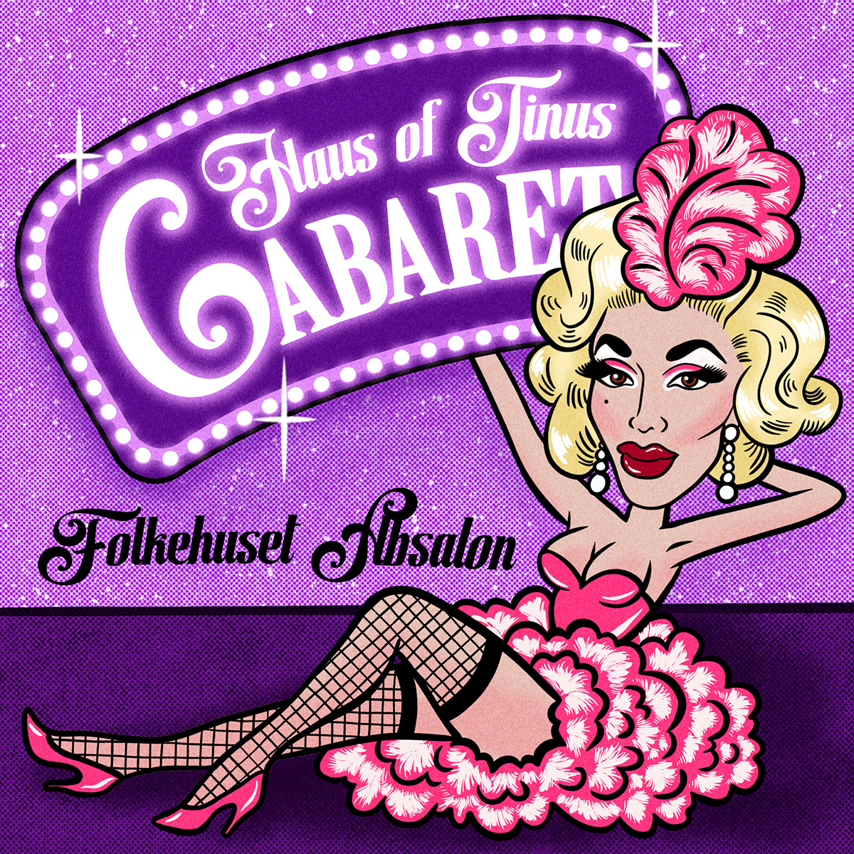 Burlesque cabaret cover Drag drag queen Event ILLUSTRATION  LGBT queer Retro